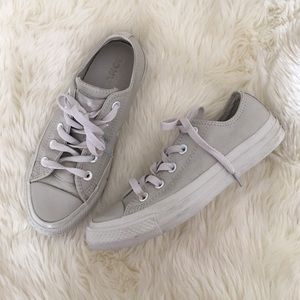 Converse Ivory Leather Holographic Sneakers